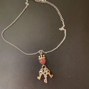Guess Heart necklace with key charms